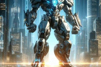 draw your mecha robot fanart or original in digital artwork