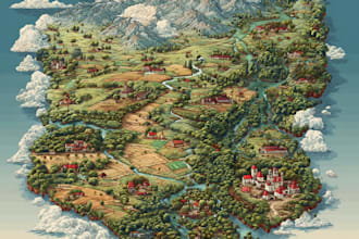 vector map country map fantasy map cartography city