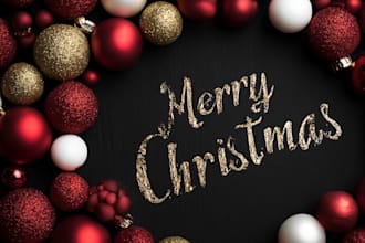 create a beautiful illustrated christmas card