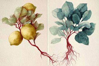 draw botanical illustration art for you