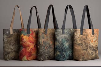 create prints for totes and design all kinds of bags, belts for you