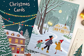 create christmas cards and illustrations