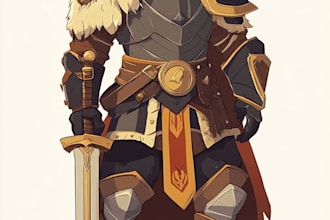 draw 2d game character illustration