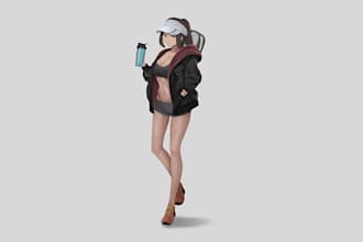 draw cute full body anime characters