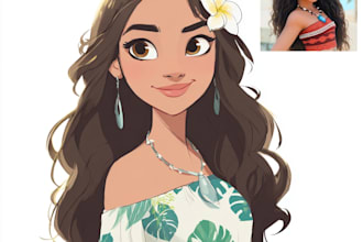 create cartoon disney portrait