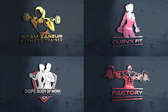 design a athletic powerful fitness, gyms, coaches, supplement or yoga logo