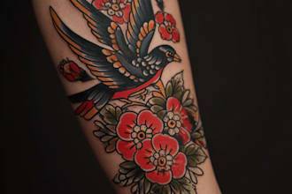 create old school or traditional tattoo design