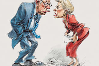do digital political cartoon for political cartoon