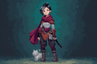 create beautiful pixel art portrait of your avatar