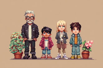 do a custom pixel art portrait from your photo