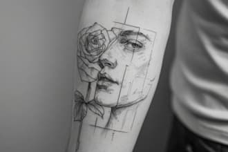 design an artistic line art or minimalist tattoo art