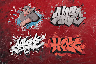 create handmade graffiti for your logo or your word