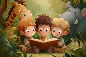 design children story book illustrations and covers
