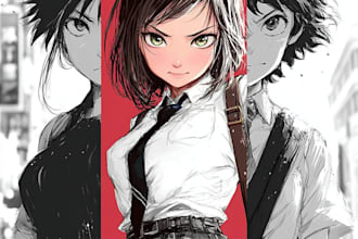 draw a character in manga style