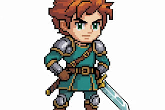 draw 2d game character or 2d game character