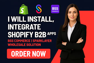 fix, install shopify store b2b apps, bss quote apps, sparklayer wholesale area