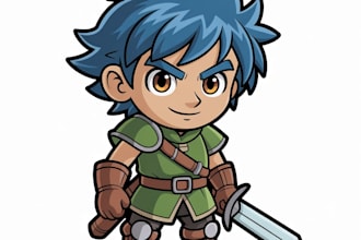 draw 2d game character or 2d game character