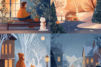 create festive holiday christmas design illustration