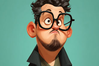 draw artistic cartoon caricatures
