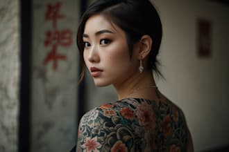 design a tattoo design in japanese style