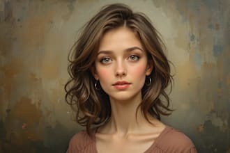 paint customized portraits into an oil painting