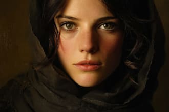 make a digital oil painting portrait