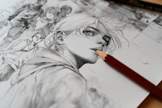 draw book cover illustration and design