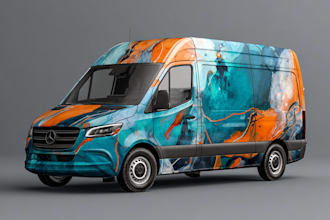 design an awesome car, van, and any vehicle wrap design