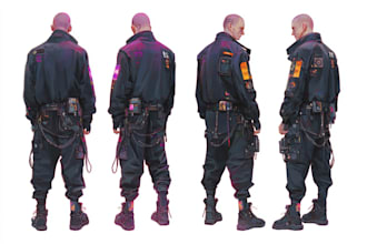 design stunning sci fi, cyberpunk, fantasy character