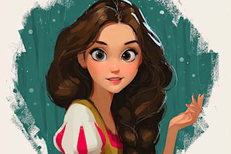 draw your portrait in magical disney inspired fairytale