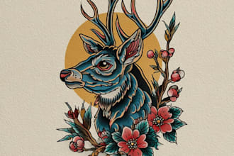 unique neo traditional tattoo design for you