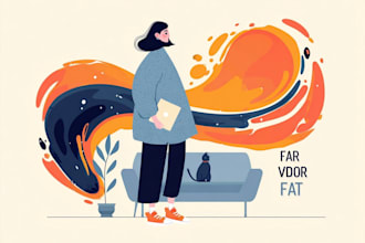 design a 2d flat illustration for your website