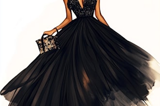 draw a fashion or editorial illustration,