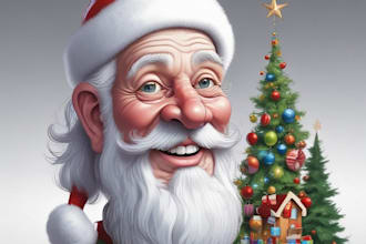 draw christmas cartoon caricature
