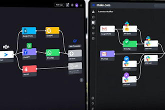 build any automation workflow using make and n8n