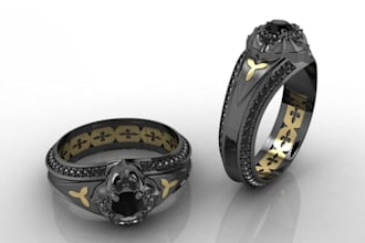 do 3d jewelry ring cad design, jewelry stl prototype, 3d jewelry bracelet render