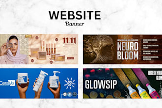 design shopify website banners, ads headers slider, hero images, linkedin banner