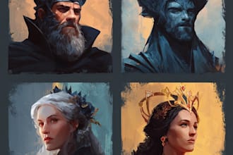 paint a realistic or fantasy portrait