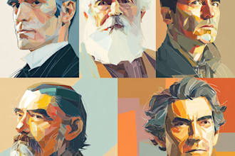draw your photo into a realistic vector portrait