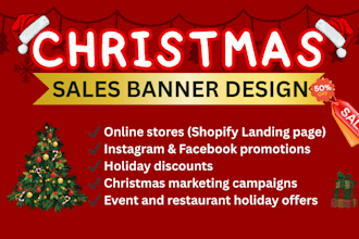 christmas sales website banner design holiday promo banner social media ads