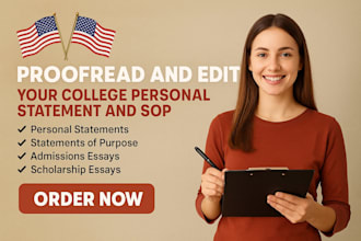 proofread and edit your college personal statement sop and college application
