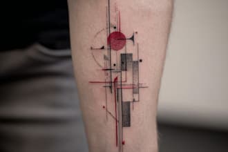 create a geometric tattoo design