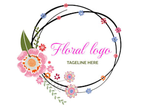 design a unique floral logo for businesses and boutiques