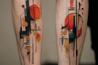 custom an abstract tattoo design