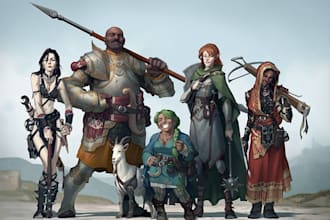 create a dnd fantasy illustration and concept art