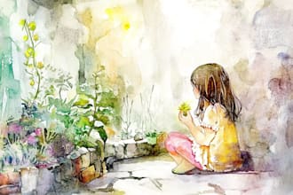 illustrate children story book illustration, children story,