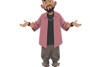 create a vector cartoon character ready for animation