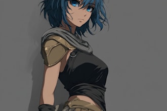 do a illustration anime and roleplaying character