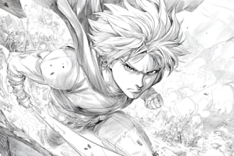 comic artist for comic book page coloring book graphic