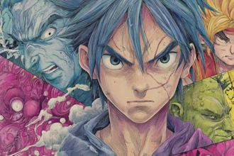 illustrate a graphic novel or comic book cover for you